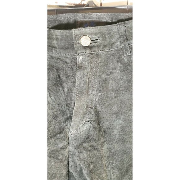 Joan Jett Suade Leather Black Pants Size‎ 7/8 - Picture 3 of 4